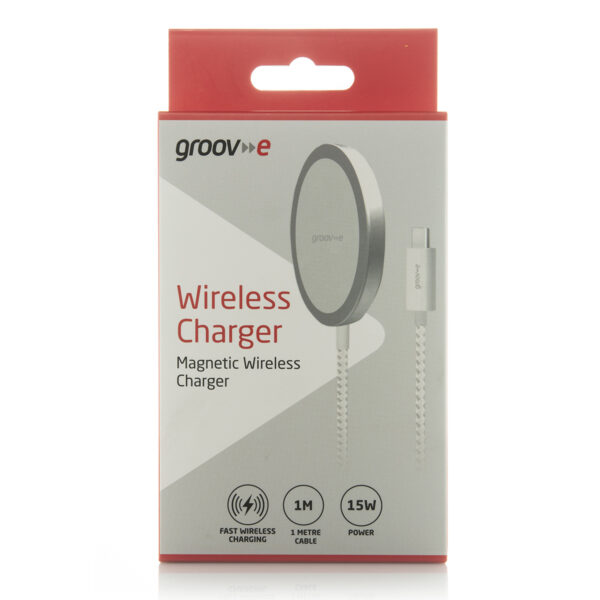 Groov-e GVMA141WE Magnetic Wireless Charger 15W – White: Fast Charging Solution - Image 5