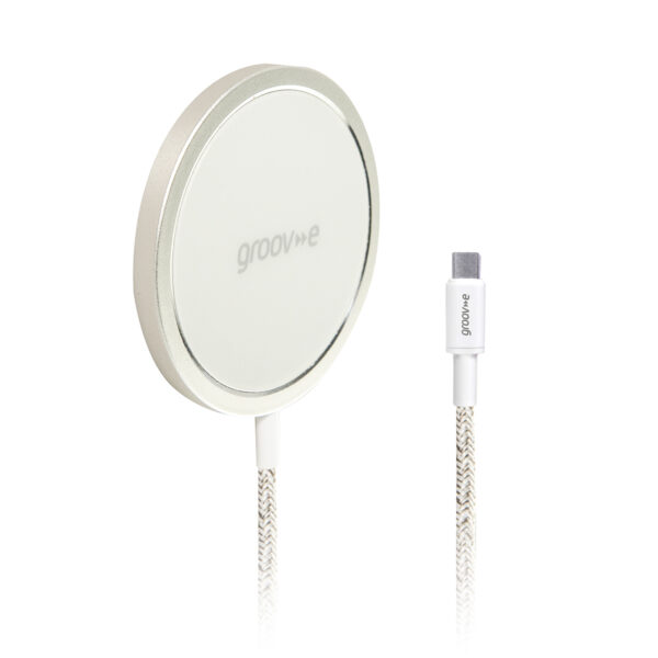 Groov-e GVMA141WE Magnetic Wireless Charger 15W – White: Fast Charging Solution