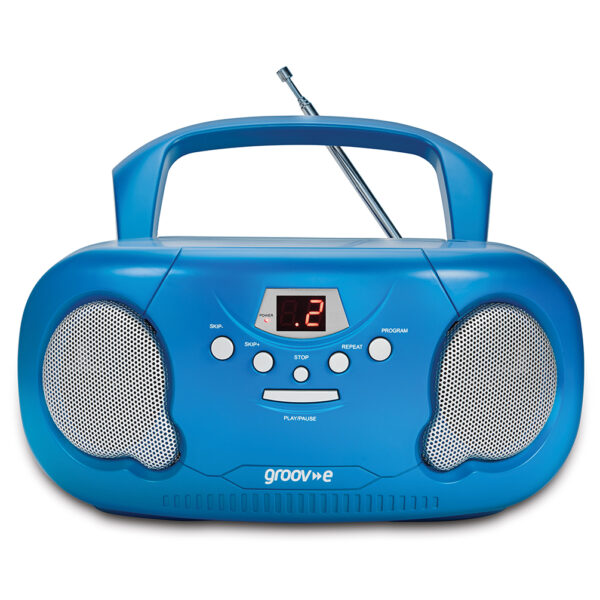 Groov-e GVPS733/BE Original Boombox Portable CD Player with Radio - Blue