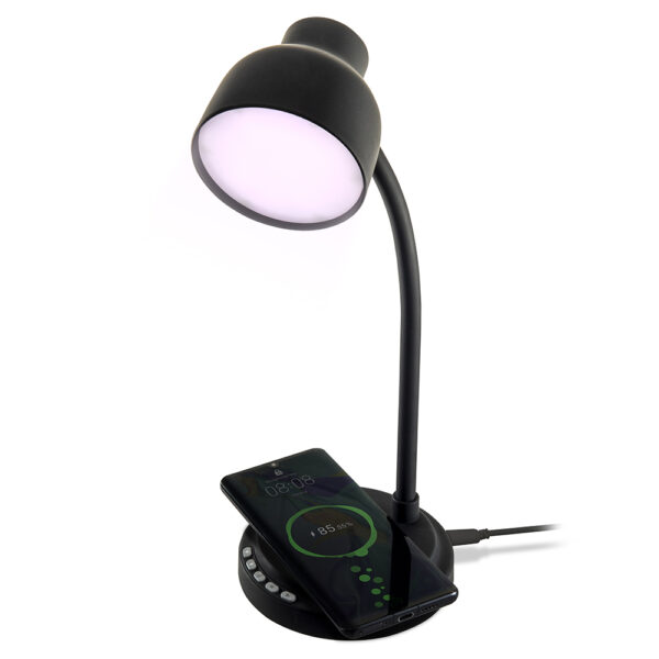 Groov-e GVWC07BK Astra LED Lamp with Wireless Charging Pad & Bluetooth Speaker - Black - Image 2