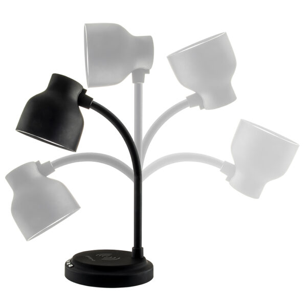 Groov-e GVWC07BK Astra LED Lamp with Wireless Charging Pad & Bluetooth Speaker - Black - Image 4