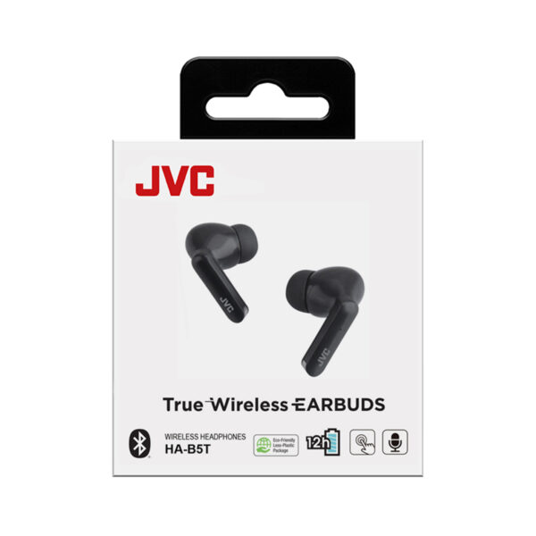 JVC HAB5T/BLACK True Wireless Bluetooth Earbuds with Charging Case - Black - Image 3