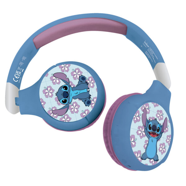 Lexibook HPBT010D Disney Stitch Bluetooth & Wired Foldable Headphones