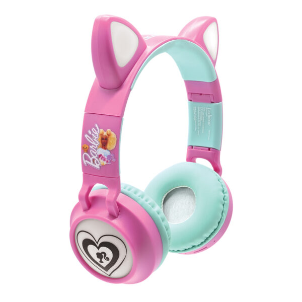 Lexibook HPBTKTBB Barbie Bluetooth Headphones with LED Lights - Image 3