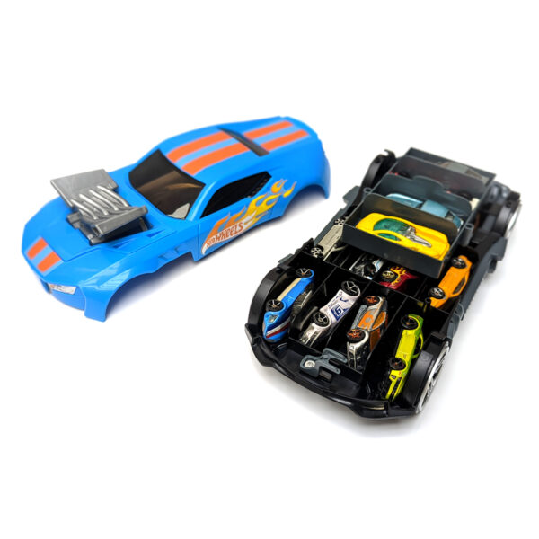 Hot Wheels HWCC15 2-in-1 Race N Haul Car Case with Rectractable Handle - Image 2
