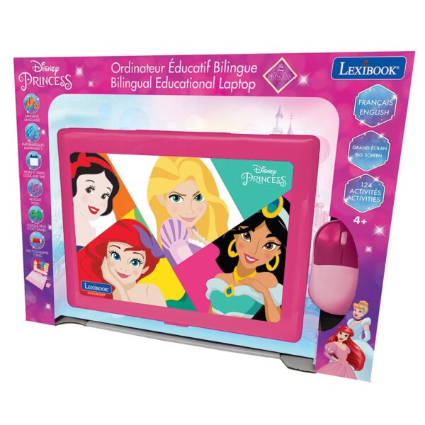 Lexibook JC598DPI1 Disney Princess Bilingual Educational Laptop with 124 Activites - Image 5