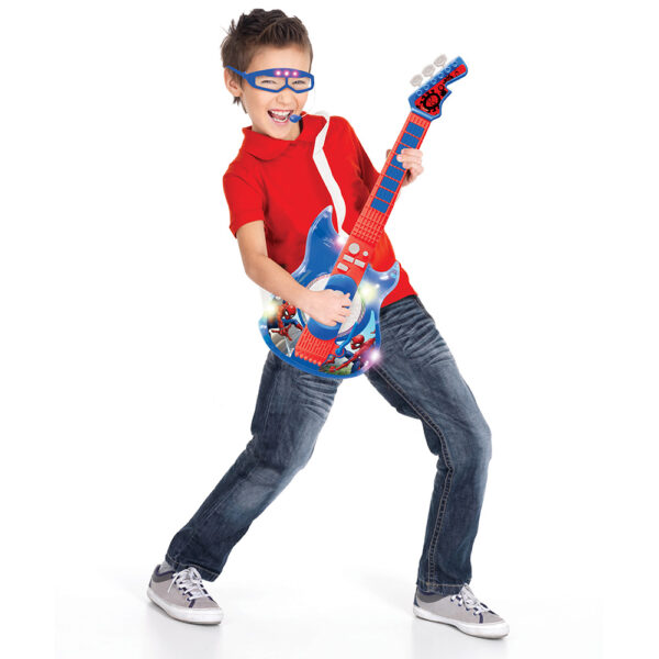 Lexibook K260SP Spider-Man Electronic Guitar & Glasses with Mic - Image 3