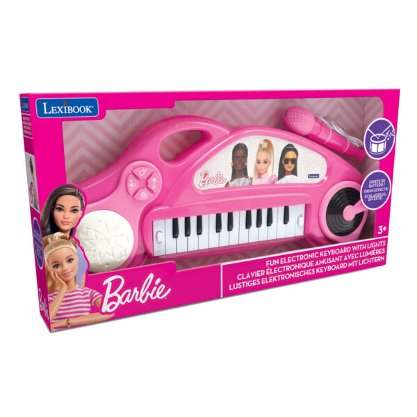 Lexibook K704BB Barbie Electronic Keyboard with Lights & Microphone - Image 4