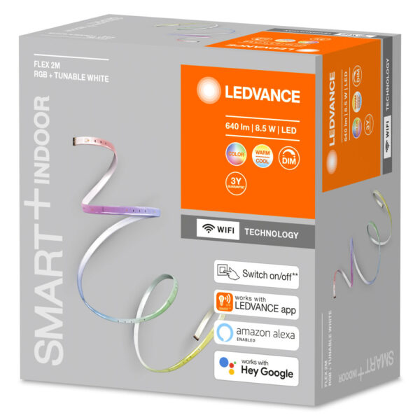 Ledvance LV665903 SMART WIFI LED Flex Colour Changing RGBW 2M UK Plug - Image 3