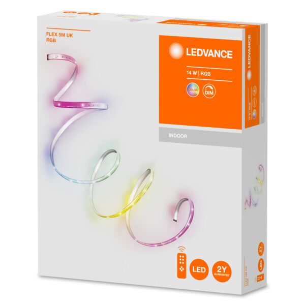 Ledvance LV668485 LED Flex Colour Changing RGBW with Remote Control 5M UK Plug - Image 4