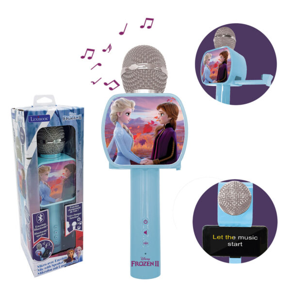 Lexibook MIC240FZ Disney Frozen II Wireless Karaoke Microphone with Bluetooth - Image 3
