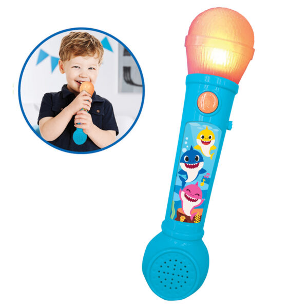 Lexibook MIC80BS Baby Shark Lighting Microphone with Melodies and Sound Effects - Image 2