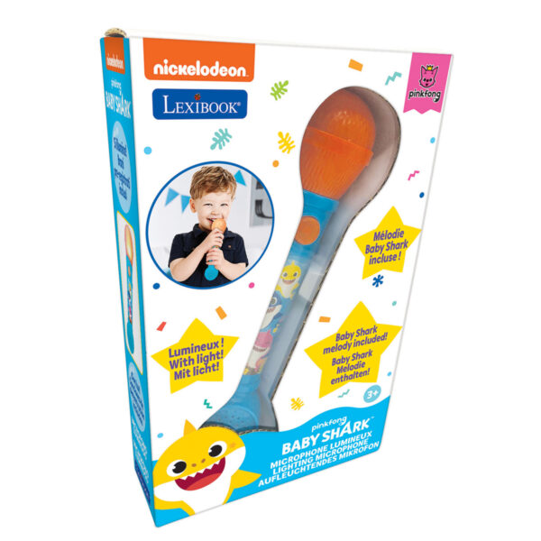 Lexibook MIC80BS Baby Shark Lighting Microphone with Melodies and Sound Effects - Image 5