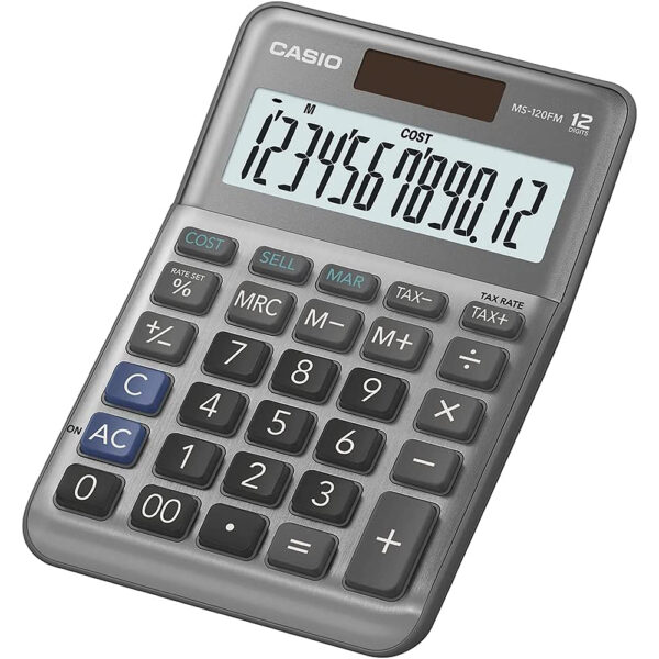 Casio MS120FM-WA 12 Digit Desk Calculator with Tax Calculations - Image 2