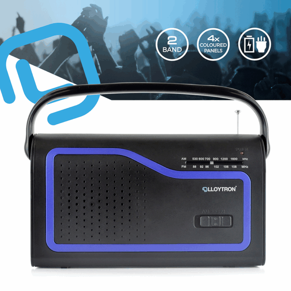 Lloytron N2402BK 2 Band 'Ibiza' AC/DC Portable Radio - Black - Image 2