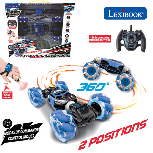 Lexibook RC50 Extreme Crosslander Rechargeable Radio Controlled Stunt Car - Image 5