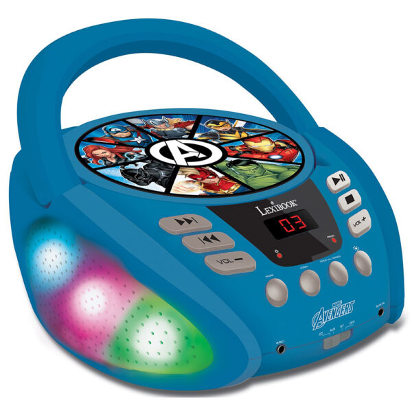 Lexibook RCD109AV Marvel Avengers Boombox CD Player with Bluetooth