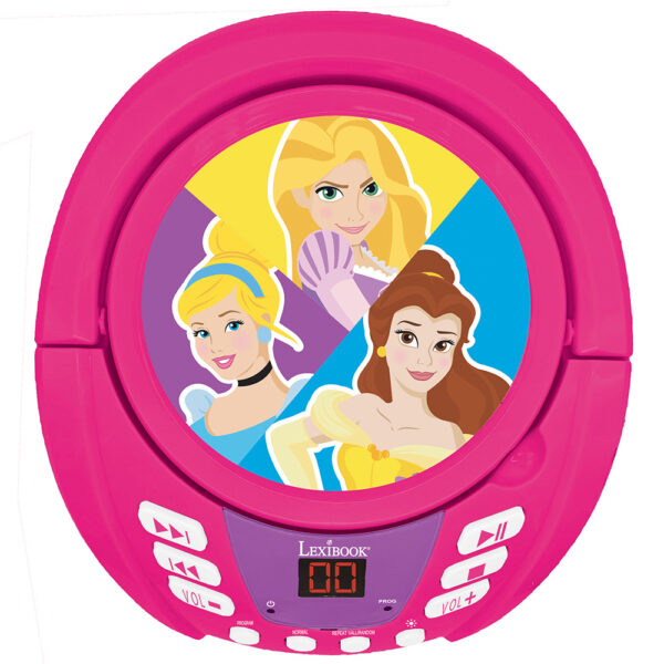 Lexibook Disney Princess Boombox CD Player with Bluetooth - Magical Music Player for Kids - Image 2