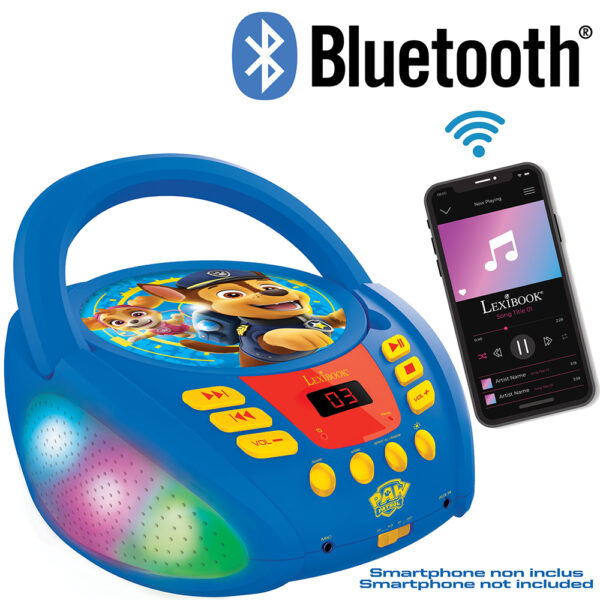 Lexibook Paw Patrol Boombox CD Player with Bluetooth - RCD109PA - Image 2