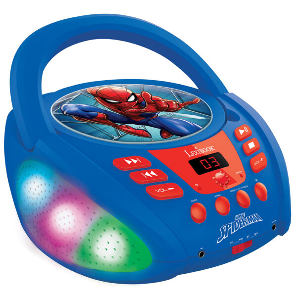 Marvel Spider-Man Boombox CD Player with Bluetooth - Lexibook RCD109SP