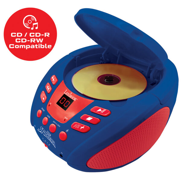 Marvel Spider-Man Boombox CD Player with Bluetooth - Lexibook RCD109SP - Image 2