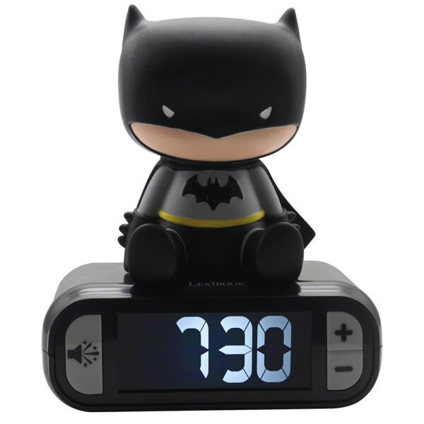 Lexibook RL800BAT 3D Batman Childrens Clock with Night Light