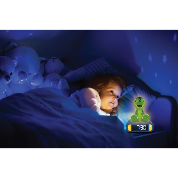 Lexibook 3D Dinosaur RL800DINO Childrens Clock with Night Light - Image 5