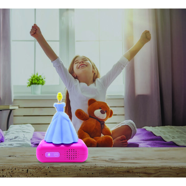 Lexibook 3D Disney Princess RL800DP Childrens Clock with Night Light - Image 4