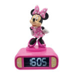 Lexibook RL800MN 3D Minnie Mouse Childrens Clock with Night Light