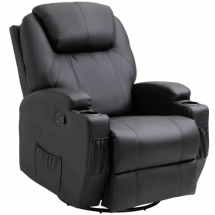 Homcom Faux Leather Electric 8-Point Vibration Massage Recliner Sofa Chair with Remote