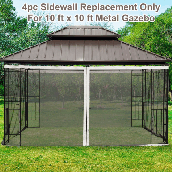Outsunny 352 x 207cm Universal Replacement Gazebo Mesh Netting Screen Walls - Image 2