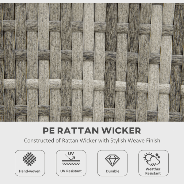 Outsunny Gas Fire Pit Table w/ Rain Cover, Windscreen & Lava Stone, 50,000 BTU - Image 7