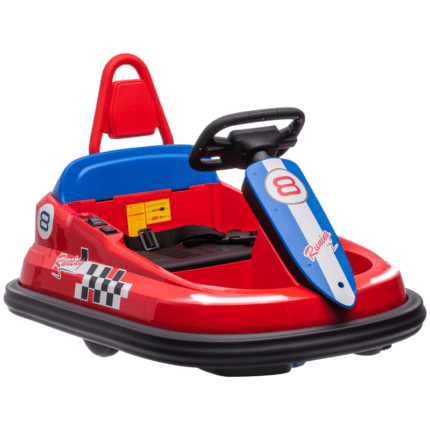Homcom 6V Kids Bumper Car, 360-Degree Rotation Waltzer Car w/ 2 Speeds - Red