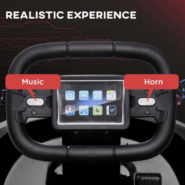 Homcom 6V Kids Bumper Car, 360-Degree Rotation Waltzer Car w/ 2 Speeds - Black - Image 5