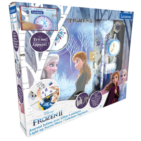 Lexibook SD30FZ Disney Frozen II Electronic Secret Diary with Light & Accessories - Image 3