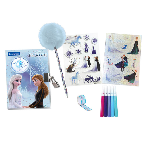 Lexibook SD30FZ Disney Frozen II Electronic Secret Diary with Light & Accessories - Image 2