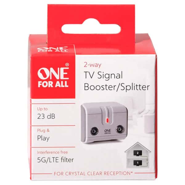 One For All SV9602 | 2 Way  TV Signal Booster/Splitter with 4G Filter - Image 3
