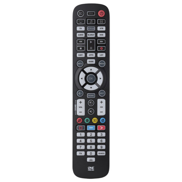 One For All URC3661 Essential 6-Way Anti-Microbial Universal Remote