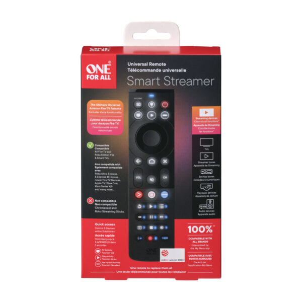 One For All URC7945 Universal Smart Steamer Remote Control - 5 Devices - Image 2