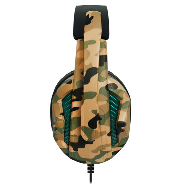 Vybe Camo VYCH04 Wired Gaming Headset with LED Lights - Desert Brown - Image 2