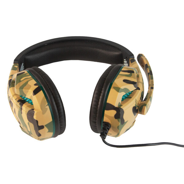 Vybe Camo VYCH04 Wired Gaming Headset with LED Lights - Desert Brown - Image 3