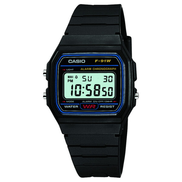 Casio F91 Casual  Digital Watch with Black Resin Strap