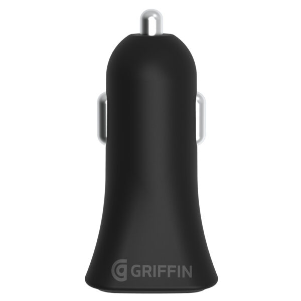 Griffin Single Port GP-135-BLK 2.4A USB Car Charger with Lightning Cable - Black - Image 2