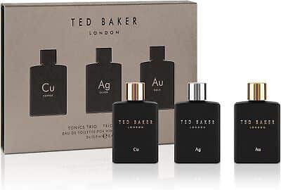 Ted Baker Tonic Mini Gift Set 12.5ml Cu EDT + 12.5ml Ag EDT + 12.5ml Au EDT