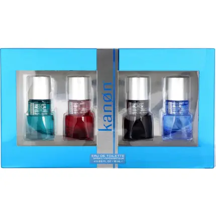 Kanon Sport Miniature Gift Set 15ml Sport Aqua EDT + 15ml Sport Black EDT + 15ml Sport Blue EDT + 15ml Sport Red EDT