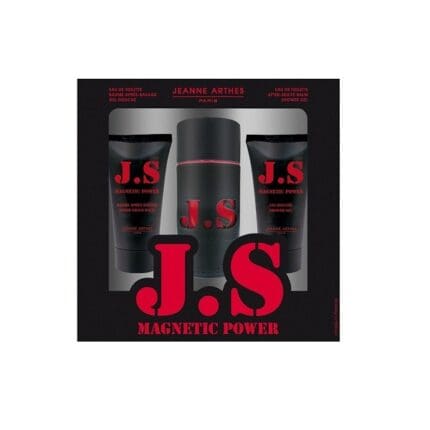 Jeanne Arthes Js Magnetic Power Gift Set 100ml EDT + 75ml Shower Gel + 75ml Aftershave Balm