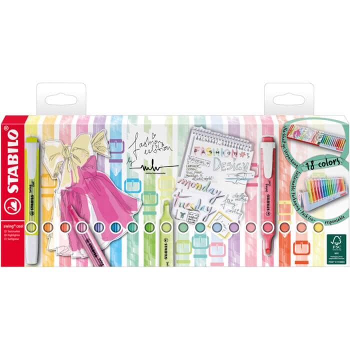 Stabilo 275/18-01-5 Swing Cool Highlighter Deskset of 18 - Image 4