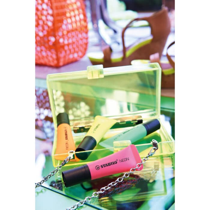 Stabilo 72/4-1 Neon Highlighter - Pack of 4 - Yellow, Green, Pink, Orange - Image 4