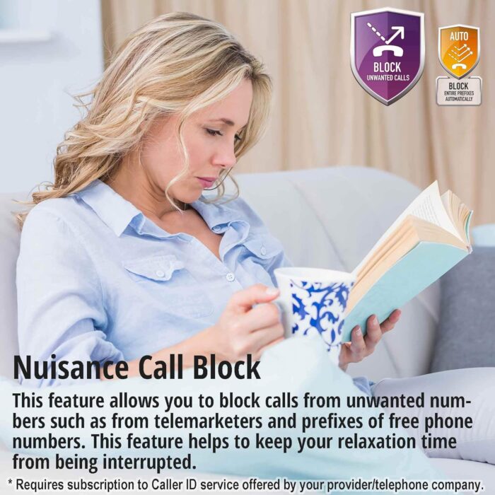 Panasonic KXTGC220EB Digital Cordless Answer Phone with Nuisance Calls Block Single - Black - Image 2