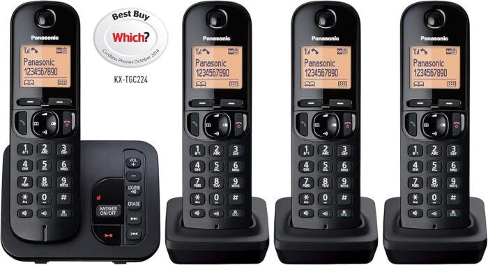 Panasonic KXTGC224EB Digital Cordless Answer Phone with Nuisance Calls Block - Quad - Image 7